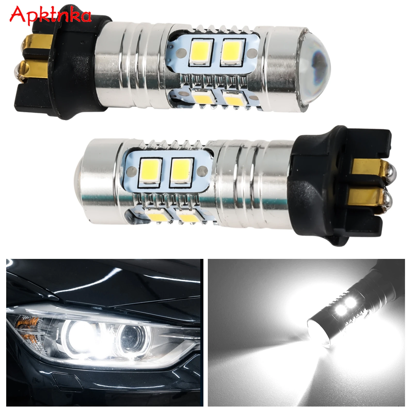

2X светодиодные лампы PW24W PWY24W 2835 SMD DRL, суперяркие, Canbus, без ошибок, для автомобильных поворотников, дневных ходовых огней, белые