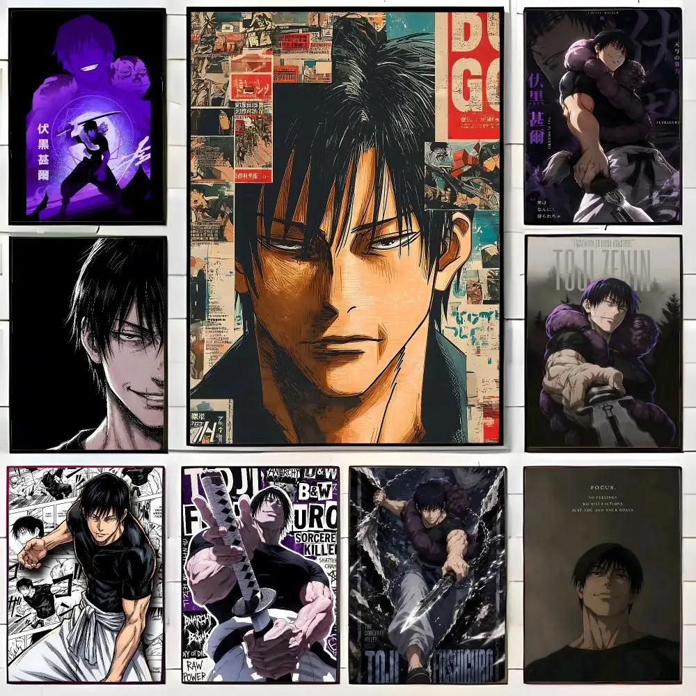Intense Anime J-Jujutsu Kaisen Fushiguro Toji Poster Wall Art Print Decorative Mural Home Decor Gift Unframed