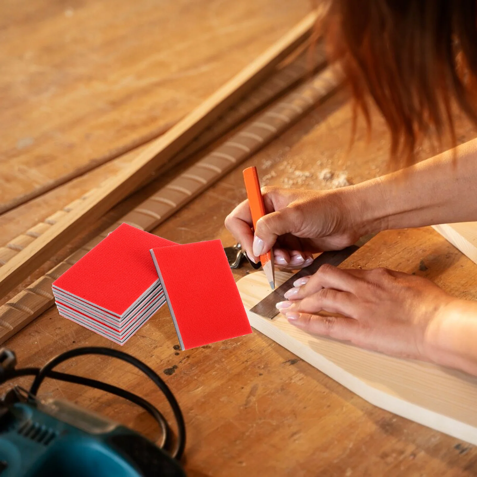 

10 шт., блок наждачной бумаги, полировальная губка, мягкая пена, шлифовальные подушечки, моющиеся, многоразовые, для пластиковых гипсокартонов