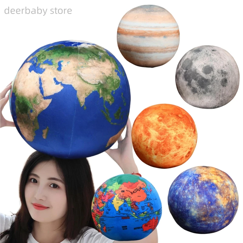 Simulated Earth Sun Mars Moon Stuffed Toys Stuffed Planets In The Solar System Soft Doll Pillow Cushions Boy Girl Birthday Gift