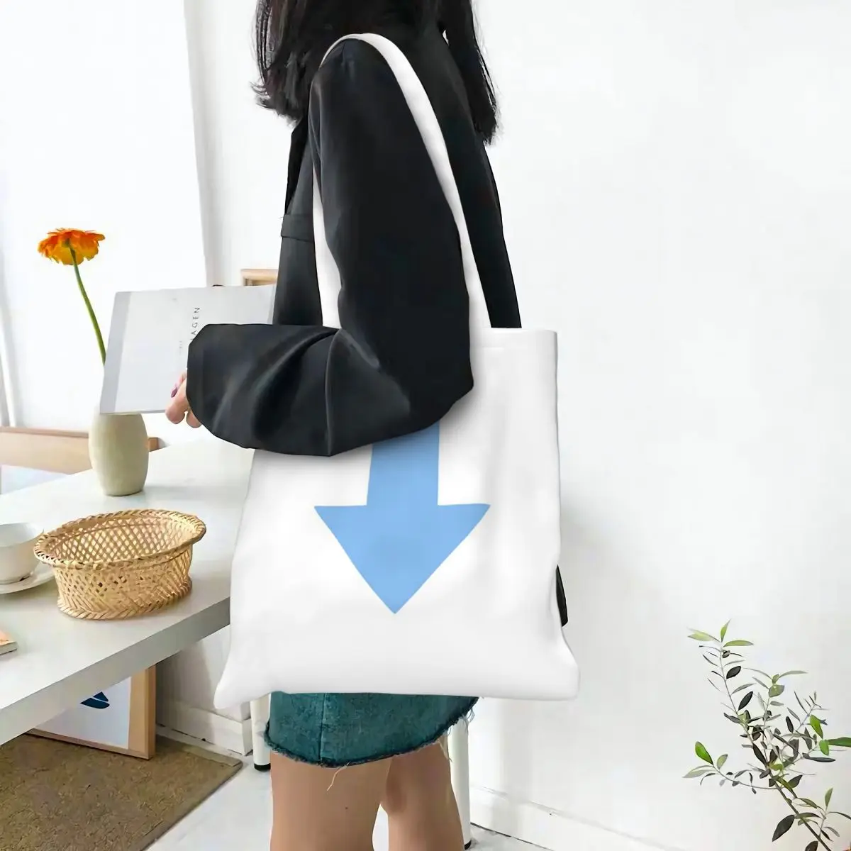 Avatar Aang Arrow Shopping Bags Canvas The Tote Bag Foldable for Girls Shoulder Tote Travel Handbag