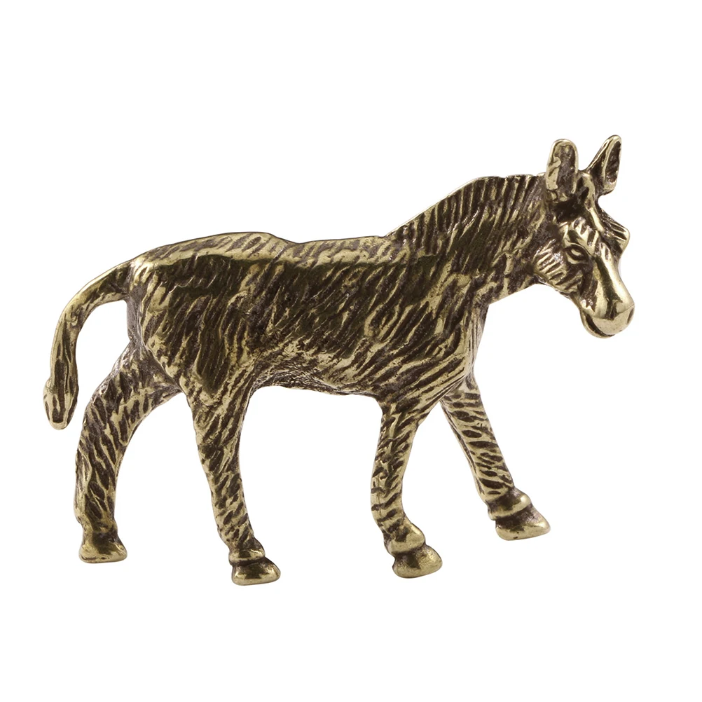 

Brass Ornaments Barn Animal Toys Statue Donkey Figure Standing Sculptures Decor