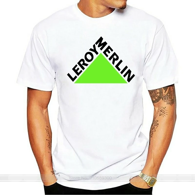 Men T shirt New Leroy Merlin Logo Classic Tops Clothing funny t-shirt novelty tshirt fashion t-shirt men cotton brand teeshirt