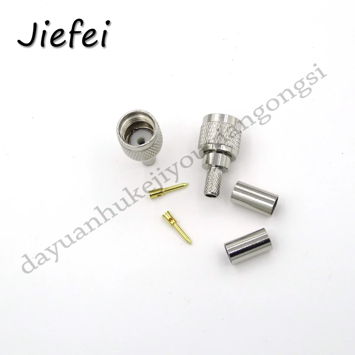 MINI-UHF Male Plug RF Coax Connector Crimp For RG58 RG142 Cable Straight Nickelplated