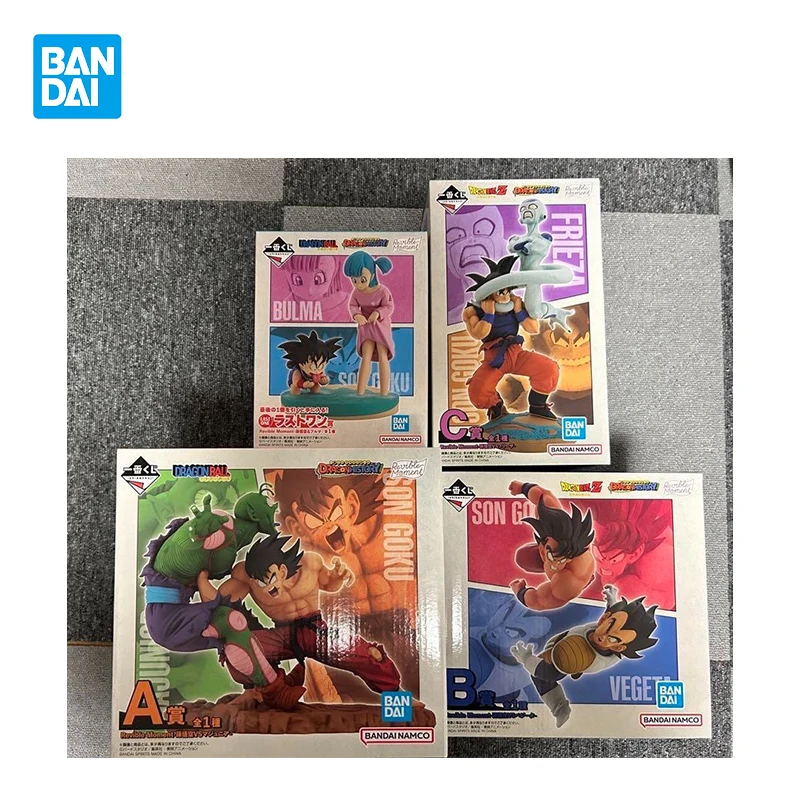 

In Stock BANDAI Ichiban Kuji Dragon Ball DRAGON HISTORY Son Goku Piccolo Vegeta Bulma Anime Figures Model Desktop Decoration Toy