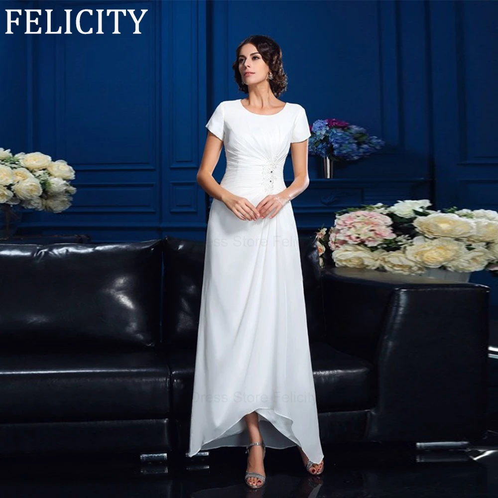 

FELICITY Elegant Mother of the Bride Dresses 2024 A-Line V-neck Wedding Guest Dresses Chiffon Lace Appliques Prom Evening Gowns