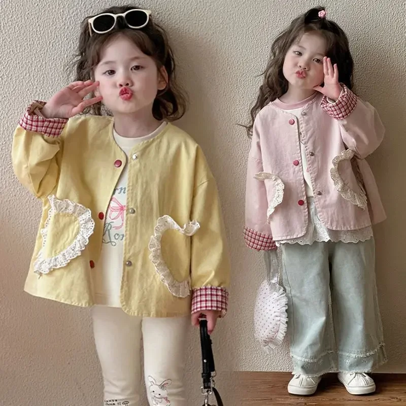 Baby Girl's Western-Style Korean Version Casual Loose Coat Spring Autumn 2026 New Style Children's Jacket