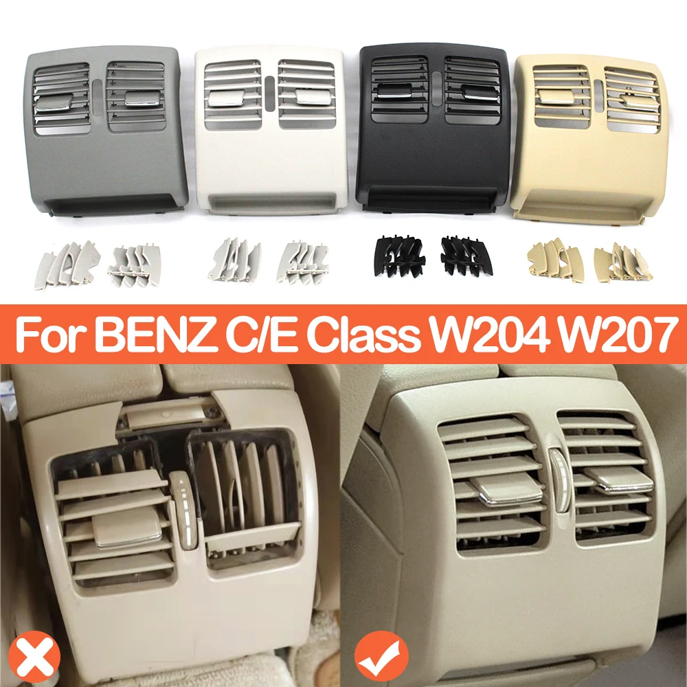 Rear Seat Air Conditioning AC Vent Grille Outlet For Mercedes Benz C E Class Coupe W204 W207 C180 C200 C220 C260 C300 2007-2013