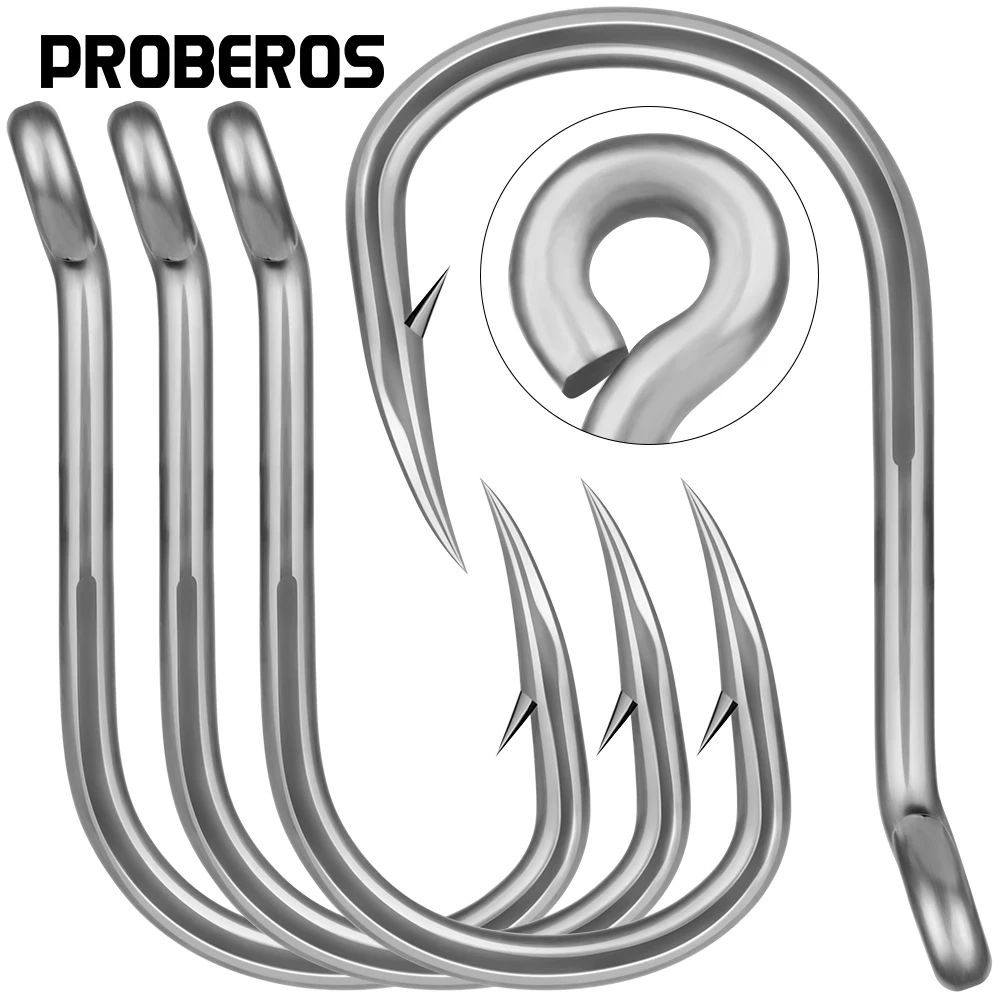 

PROBEROS Saltwater Fishing Hook SJ42 JIGGING HOOK 1/0#-13/0# Model Stainless Steel Fishhook