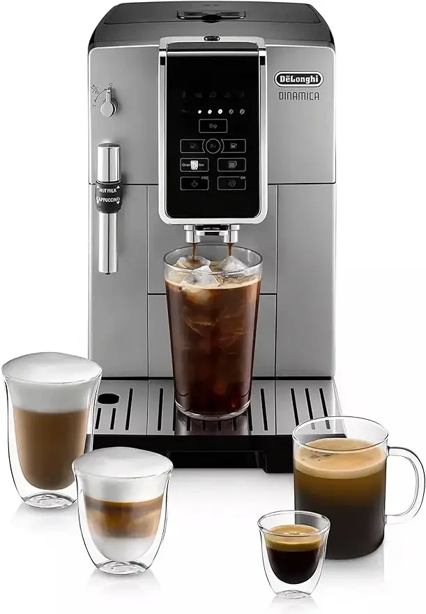 

De'Longhi America Dinamica Fully Automatic Coffee and Espresso Machine with Premium Adjustable Frother, Stainless Steel,