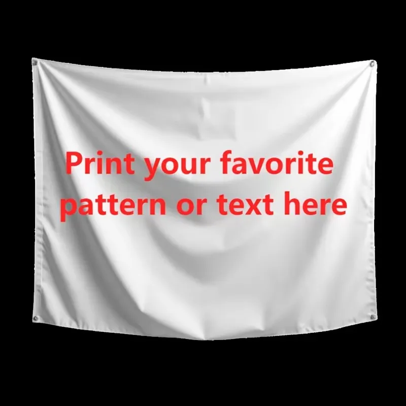 Digital Print Custom Flag Any Size Company Logo Outdoor Sport Advertising Banner Polyester Sleeve Brass Grommets Promotion Decor