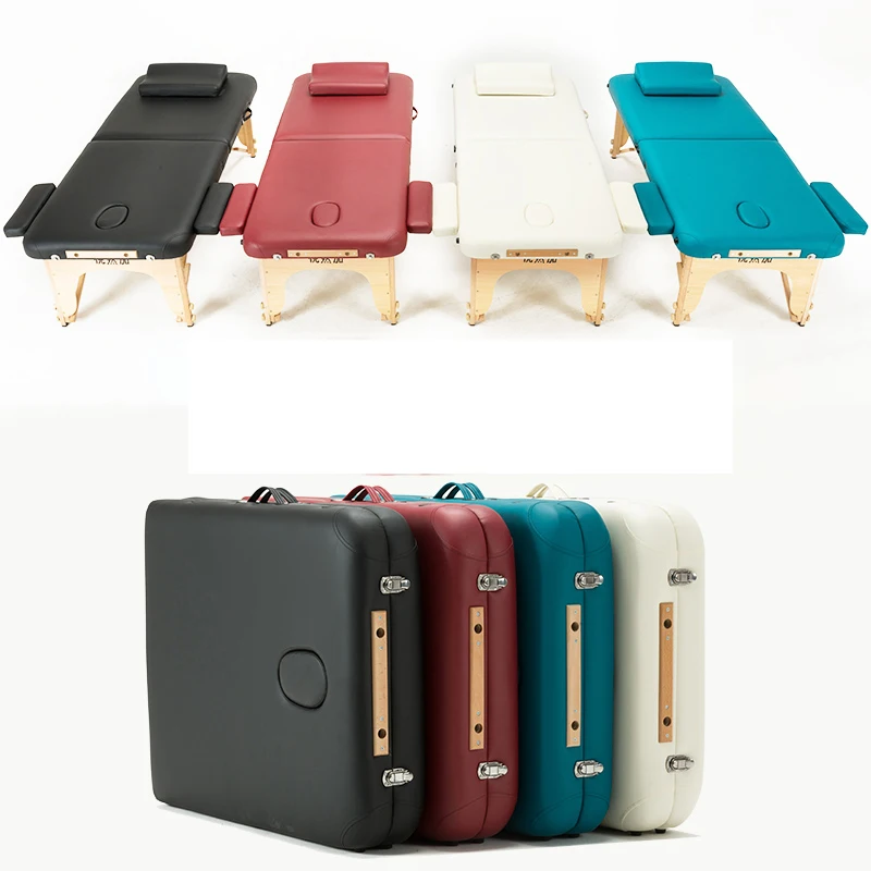 Portable Massage Table Beauty Salon Furniture Folding Barber Chairs Foldable Bed Tattoo Chair Foot Maca Portatil Massager Spa