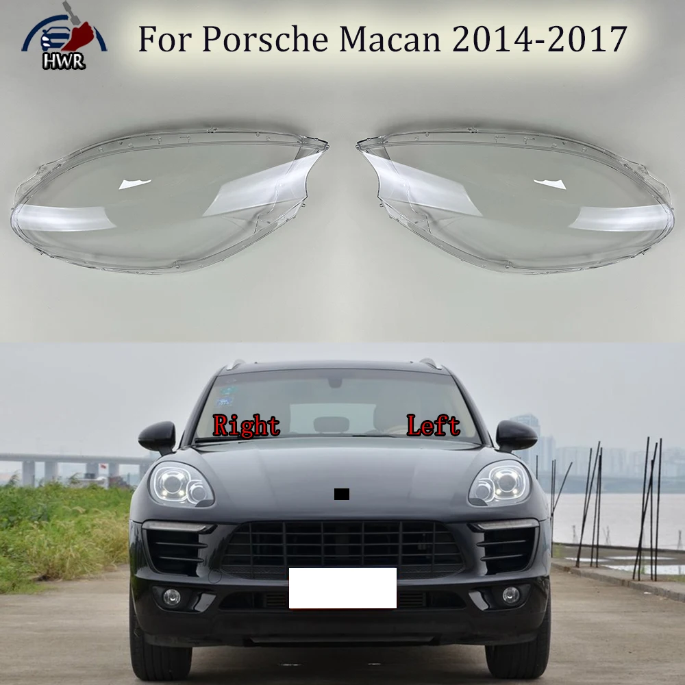 

Car Front Headlight Lens Cover Auto Headlamps Lampcover Transparent Lampshades Lamp Shell For Porsche Macan 2014 2015 2016 2017