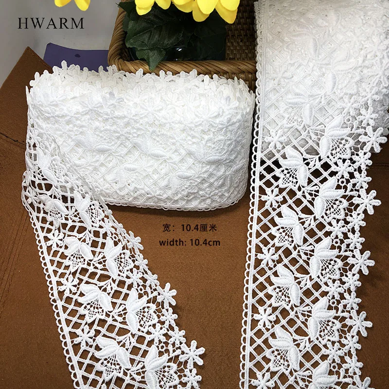 Beautiful Water Soluble Lace Fabric Embroidery Milk Silk Bar Code Household Soft Decoration Clothing Skirt Wedding Curtain Pillo