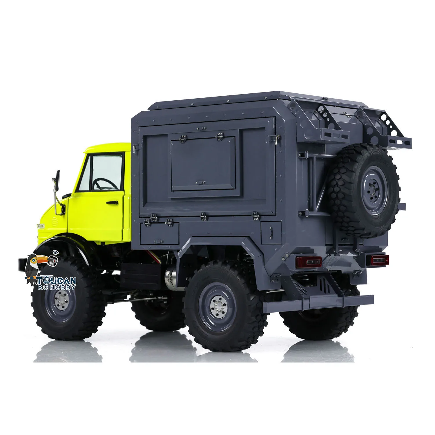 4X4 LESU U406 RC Crawler Car 1/10 Scale Metal Car Rear Bucket Off Road Recreational Vehicle Painted Model Light Sound System Toy