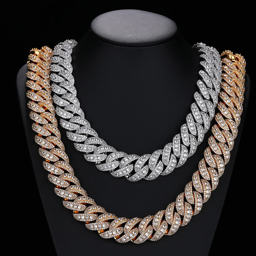 

Men's Full Pave "Bubble" Cuban Link Necklace and Bracelet Set Iced Out Hip Hop Jewelry for Summer 2025 New Collection