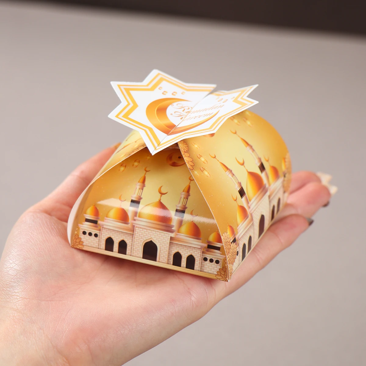 12pcs Eid Mubarak Candy Boxes Ramadan Decoration 2024 for Home Gift Packaging Bags Kareem Islamic Muslim Party Eid Al Adha Gifts