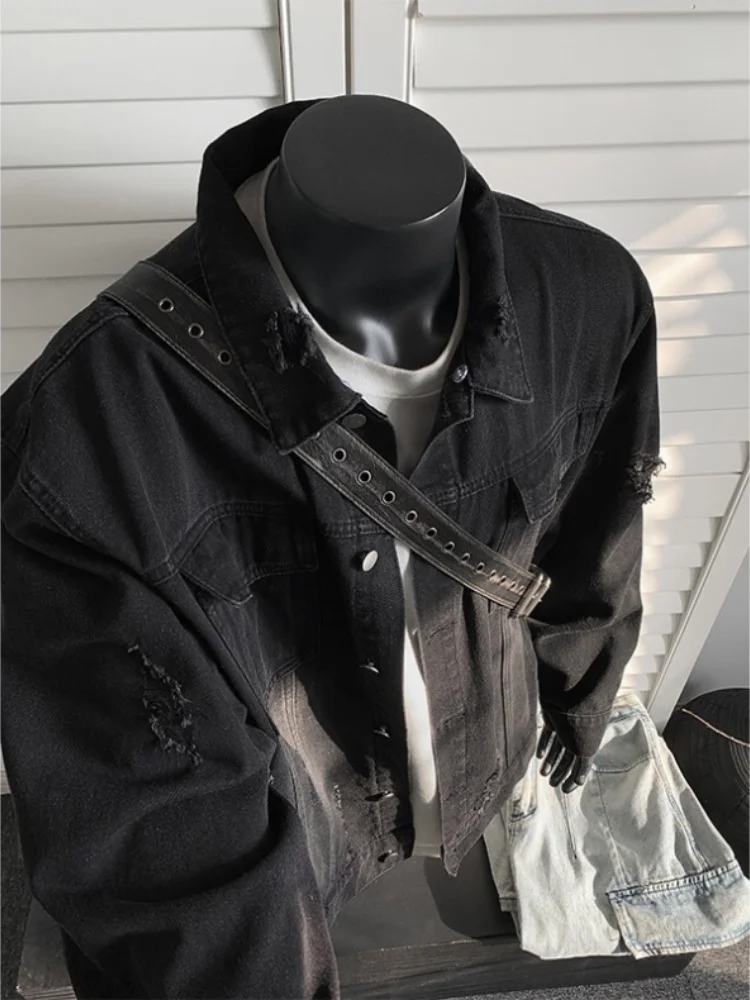 

Loose Fit Men's Denim Jaet American Sle Spring Autumn Trendy Brand Youth Casual Workwear Jaet Worn as Outerwear