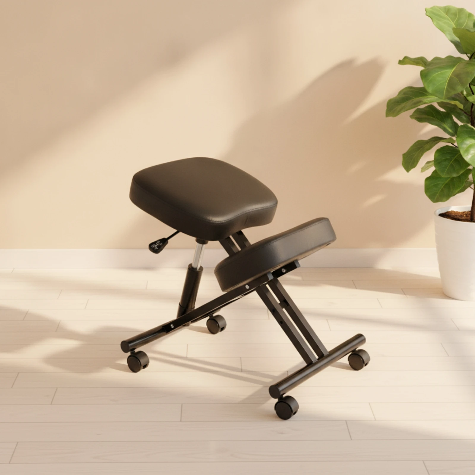 Kneeling Chair with Wheels Posture-Correcting Kneeling Chair Furniture Padded Ergonomic for Office Workers, Workspace