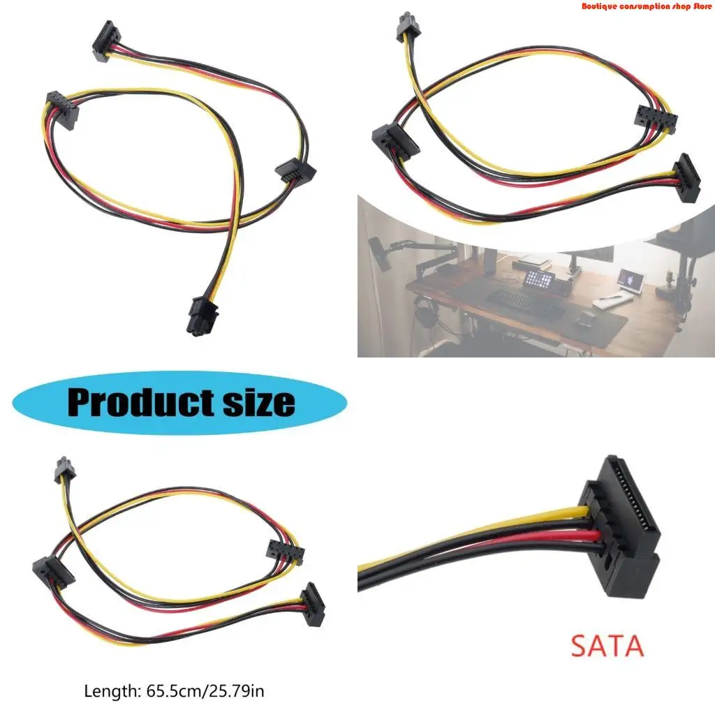L9NA 4Pin To 3 Port Power Splitter Cable Connecting Multiple Disks For 6000