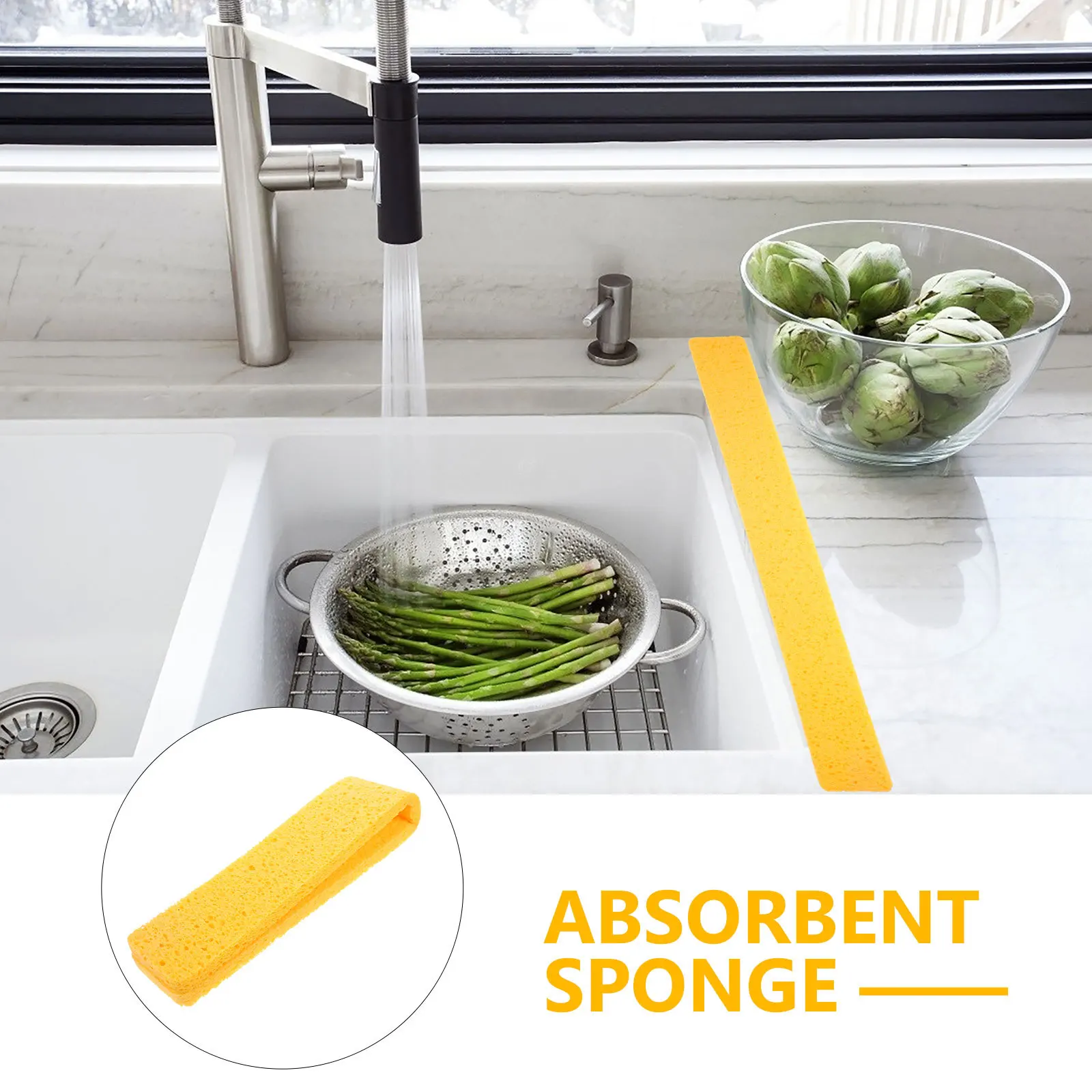 

Sponge Pad Water Absorbent Mat For Bathroom Kitchen Sink Soap Holder Countertop Absorbent Strips Drink Table Pad
