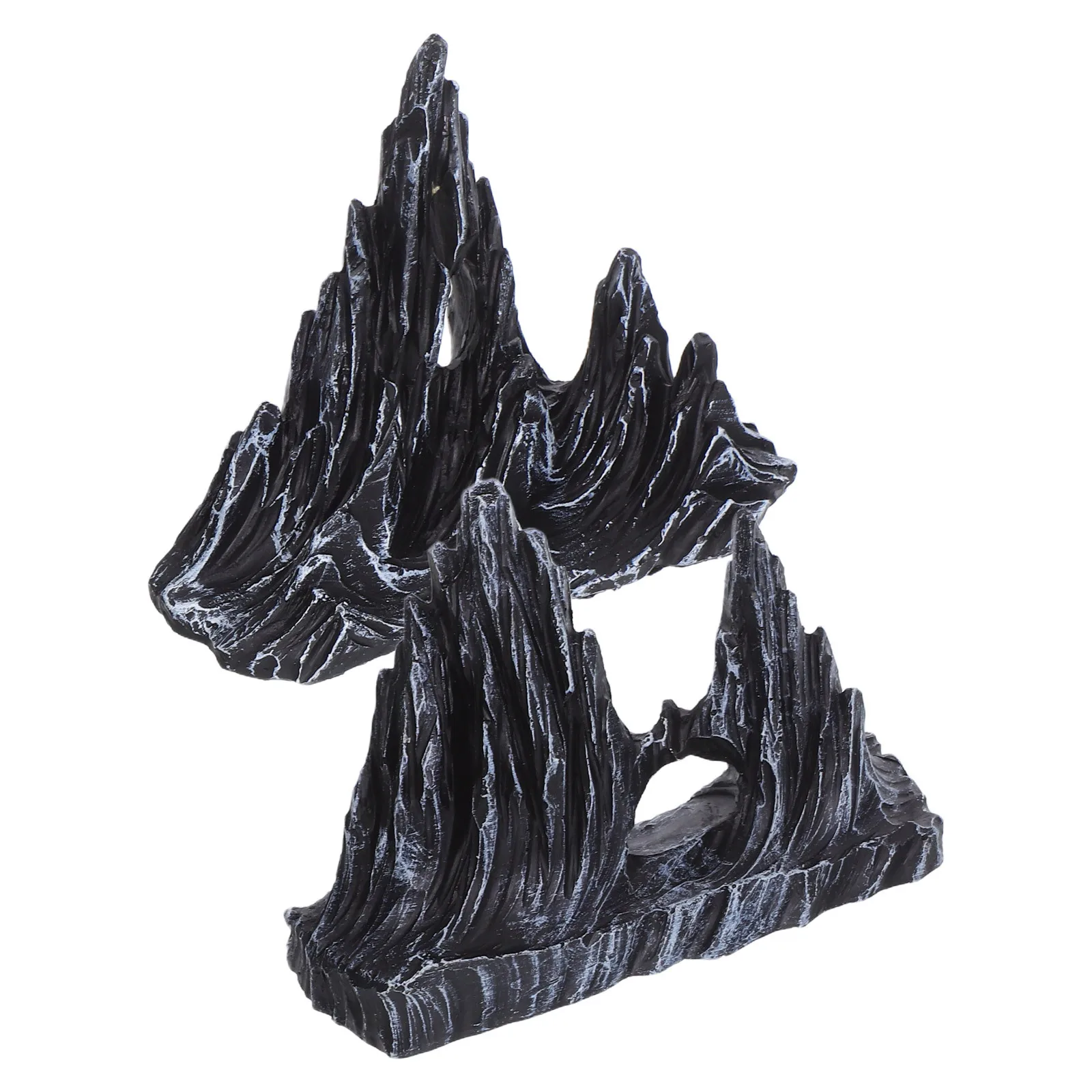 

2pcs Resin Fish Tank Ornament Artificial Mountain Aquarium Landscaping Decorations Fade Resistant Lightweight Serene Natural