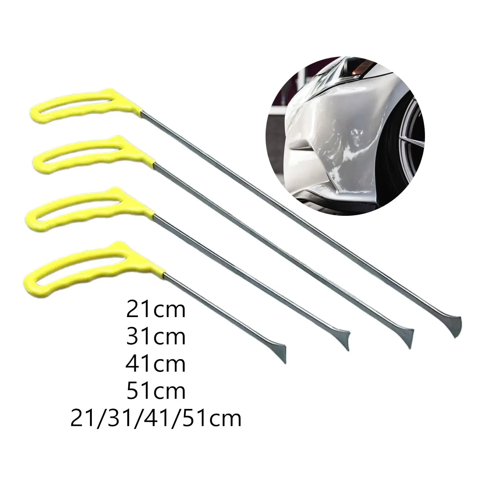 Dent Repair Rods Car Dent Removal Tool Replacement Universal Damage Repair Tools Hail Dent Flat Head Rod for Door Dings