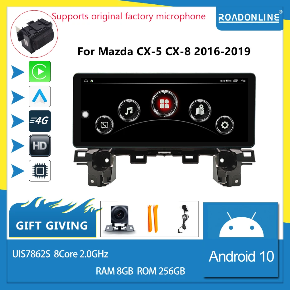 

10.25inch 12.3inch car radio For mazda CX-5 CX-8 2016-2019 Android Dual system 1920*720 Android10 6+128G Car Multimedia Player