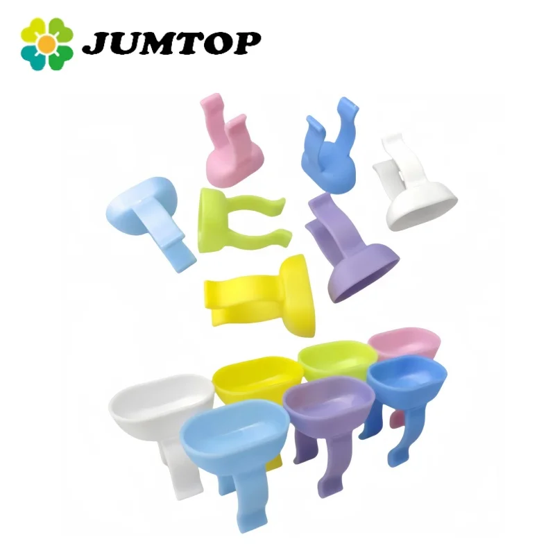 JUMTOP 100Pcs Dental Plastic Handy Finger Bowl Cup do mieszania cementowego proszku Stomatologia Narzędzia jednorazowe