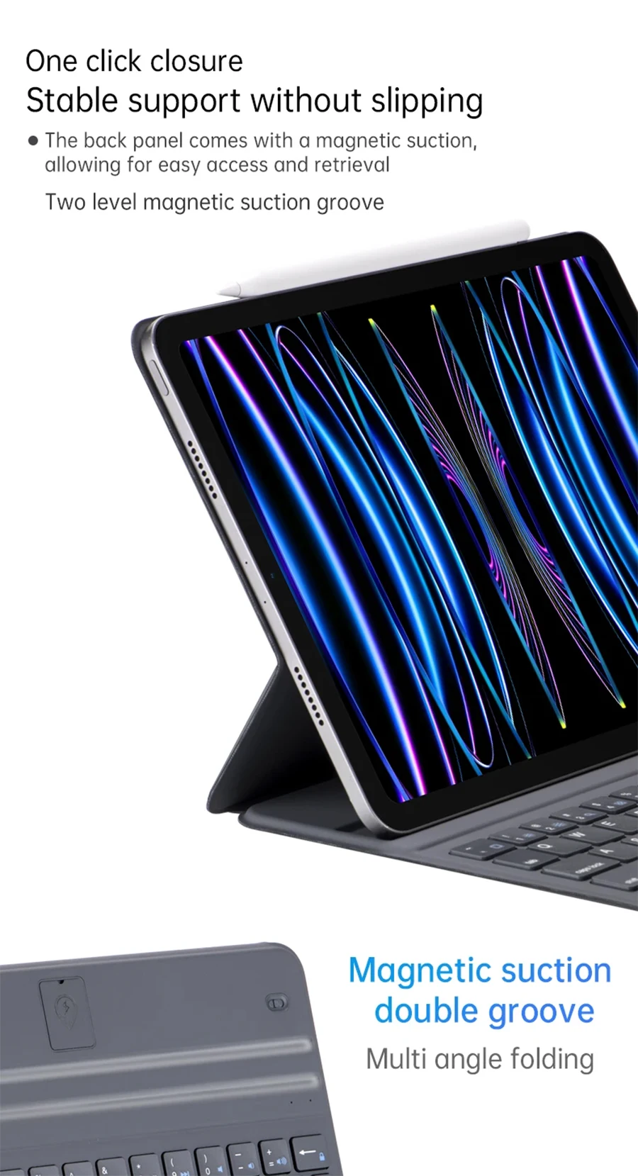 Étui Clavier Pour iPad Air 13(M3 2025/M2 2024),iPad
