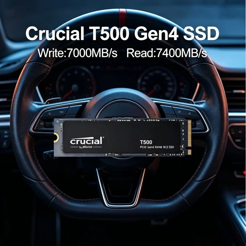 

Crucial T500 OEM Original CT1000T500SSD8 PCIe Gen4 NVMe M.2 SSD High Speed Gaming Drive 7300MB/s 1TB Fit PS5 Laptop PC