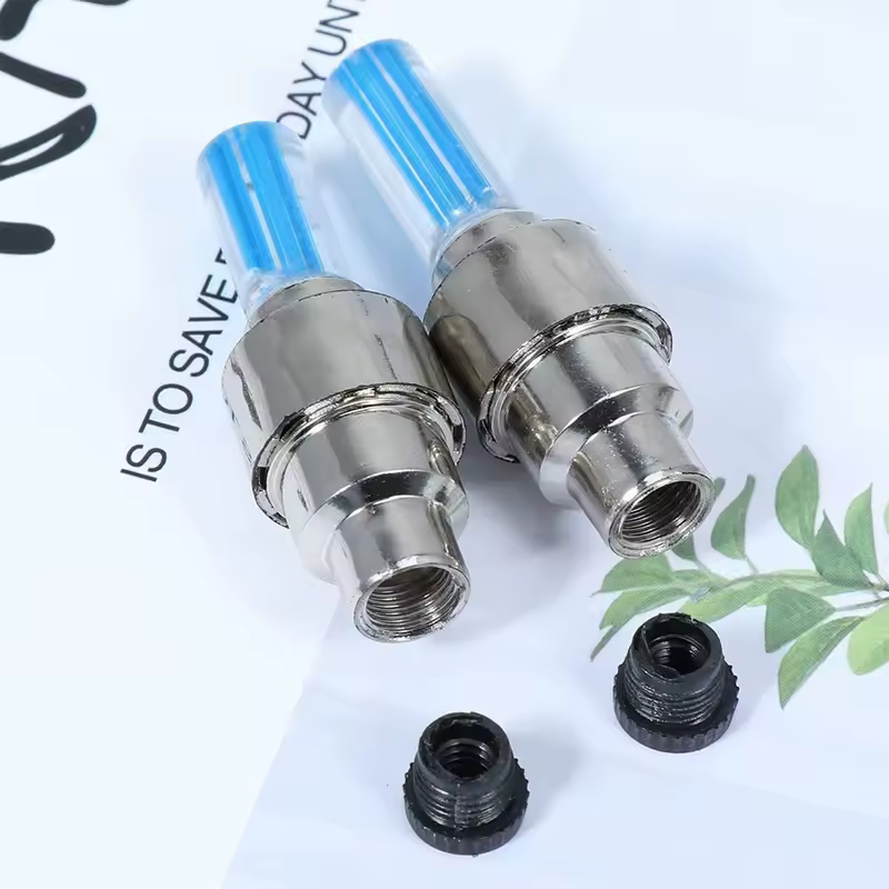 LED Bicycle Valve Light, Neon Bicycle Spoke Light, Bicycle Tire Valve Light, Night Riding Warning Light Bicycle Accessories - Image 3