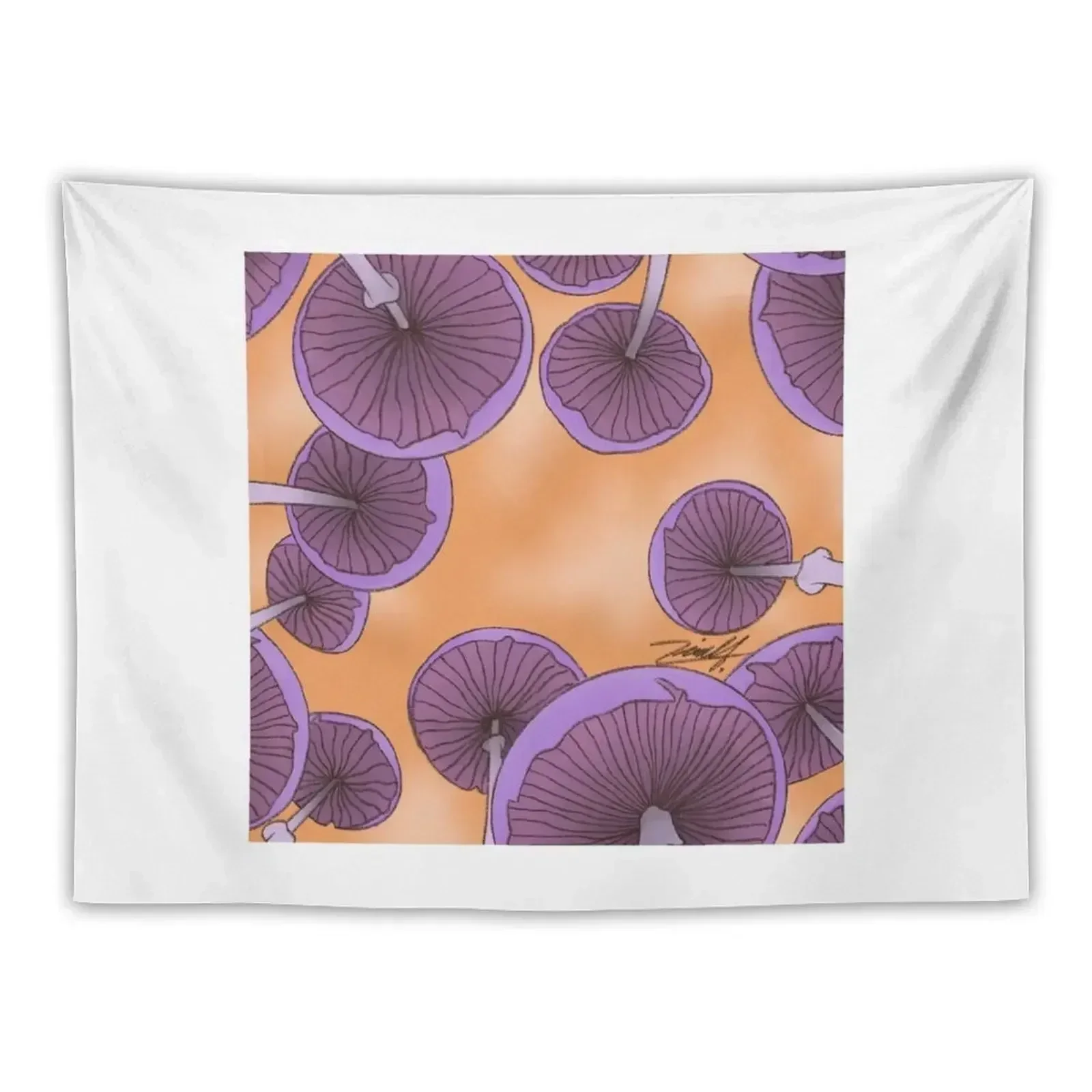 

Purple Mushrooms Tapestry Carpet Wall Wall Decoration Tapestry