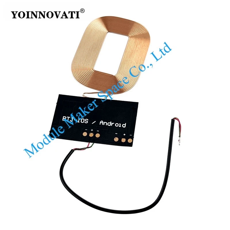 Wireless Charger Receiver Module PCBA Board Universal Coil DIY Wireless Charging Solution with Magnetic Isolation Sheet