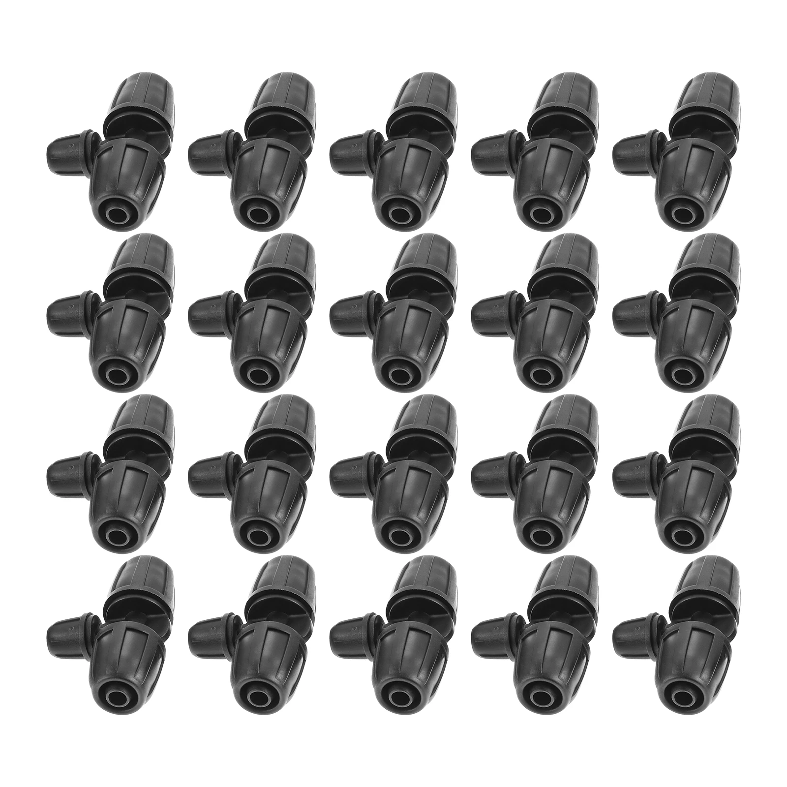 20Pcs 8/11 to 4/7 Lock Barbed Tee Connectors Accessories Suitable For Drip Irrigation Watering Systems Vegetable Greenhouses