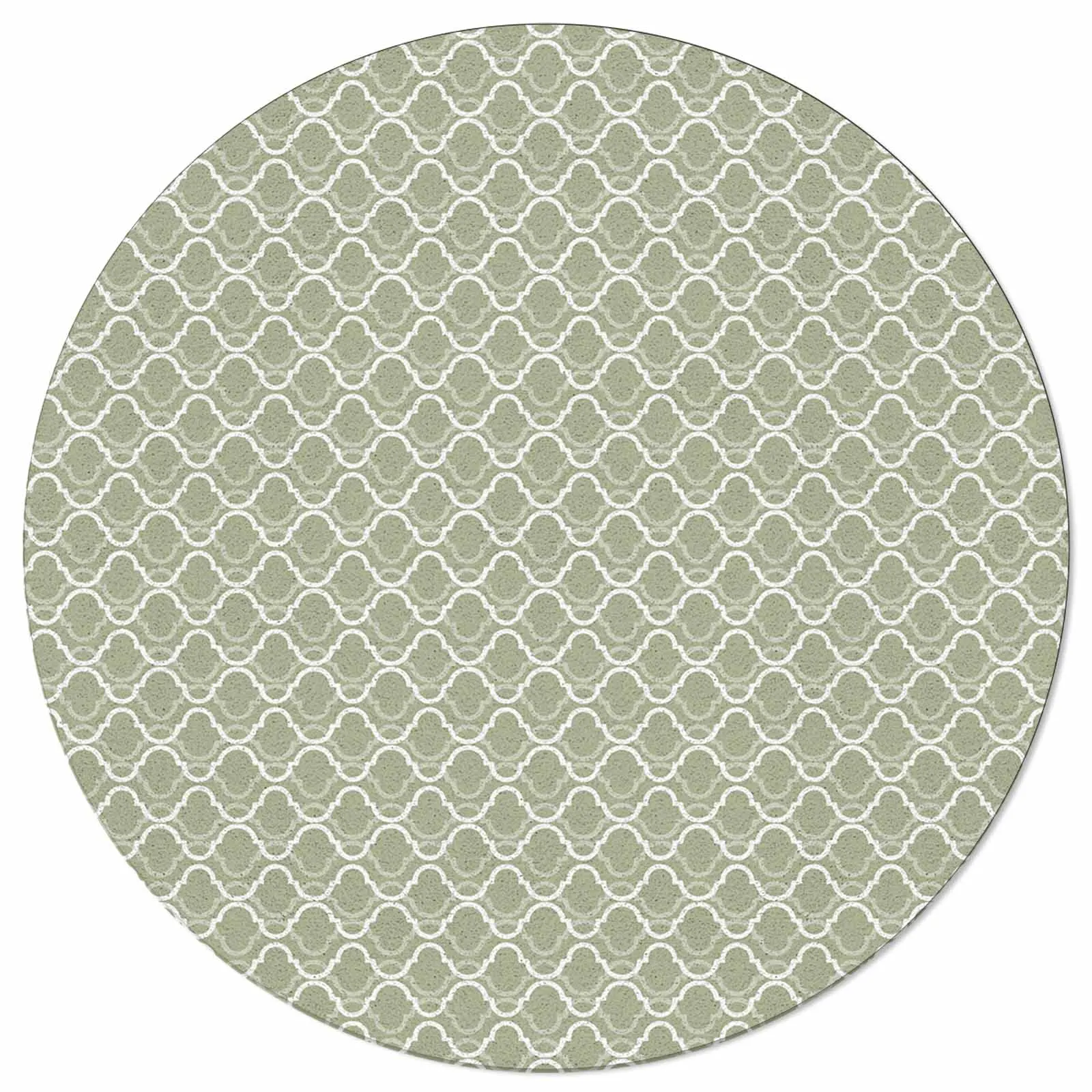 Sage Green Morocco Round Area Rug Carpets For Living Room Large Mat Home Bedroom Kid Room Decoration