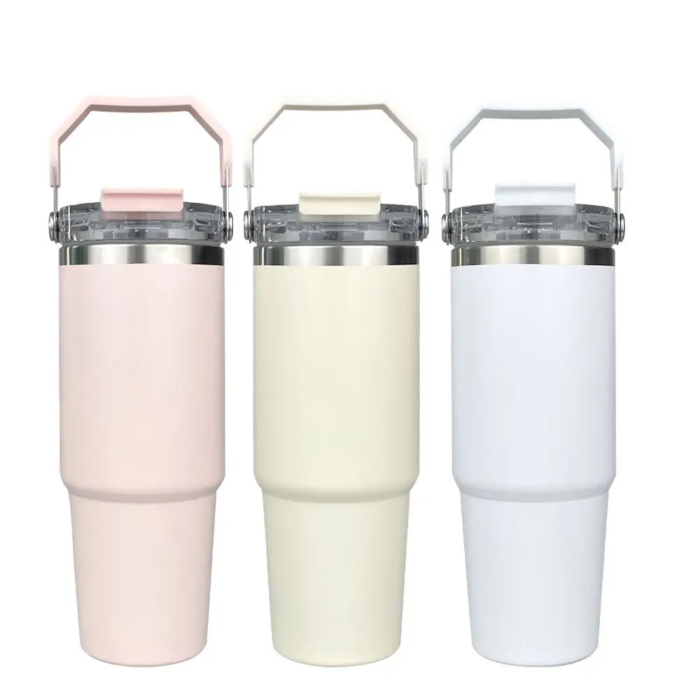 30oz Stainless Steel Large-capacity Thermos Cup High-value Water Cup Double Drink Bingba Cups ThermosCup Car Cup