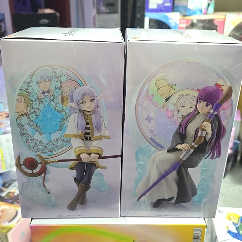 In Stock BANPRESTO Frieren: Beyond Journey's End Glasscape Frieren Fern 15CM PVC Anime Action Figures Model Collection Toy