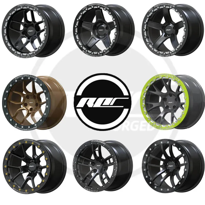 Factory Custom Muscle Car Beadlock Wheels 17 Inch Forged Wheels Concave Beadlock Rims 5x115 Wheels for Dodge Challenger Hellcat