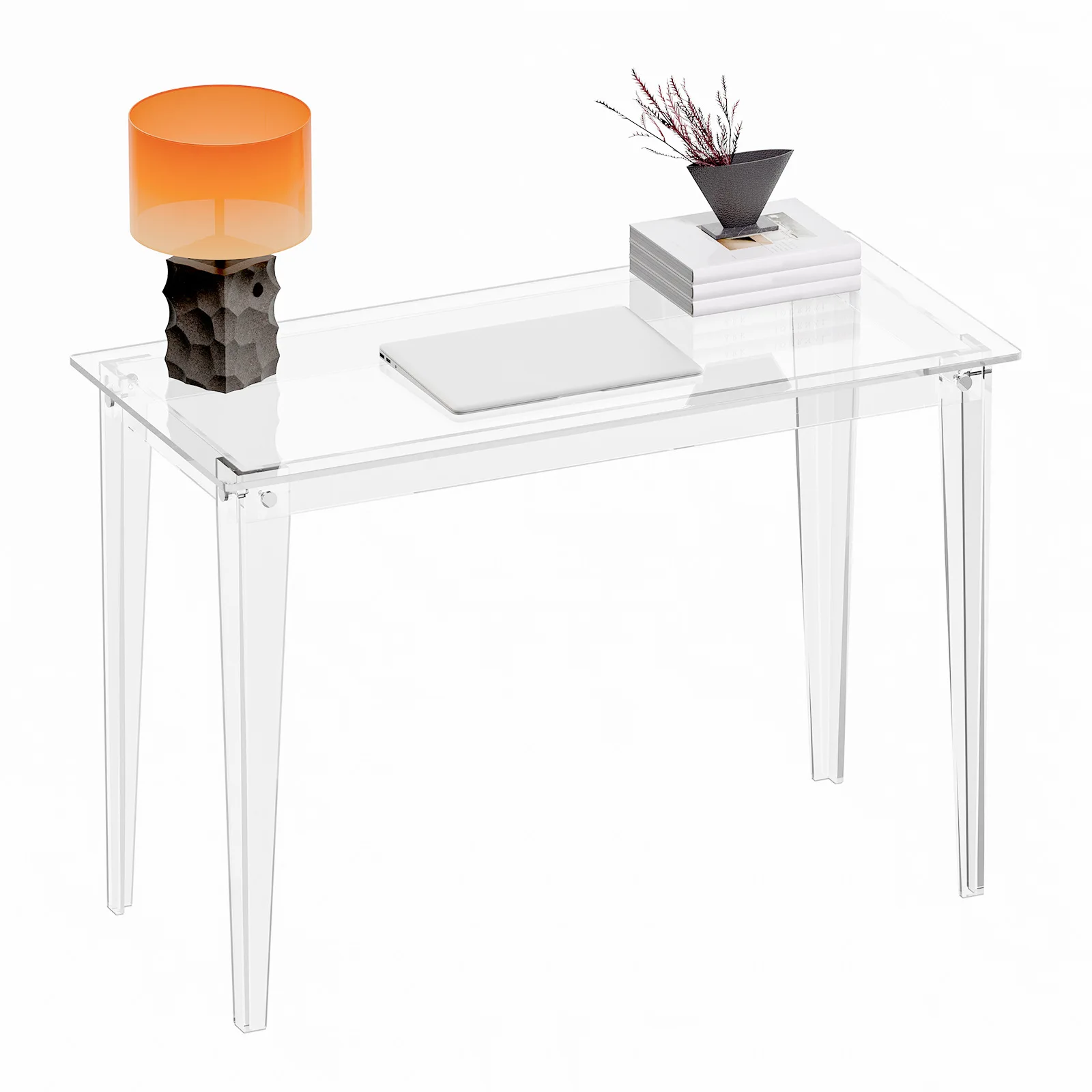

Acrylic table right angle diagonal leg desk ins wind home office transparent plexiglass office study table