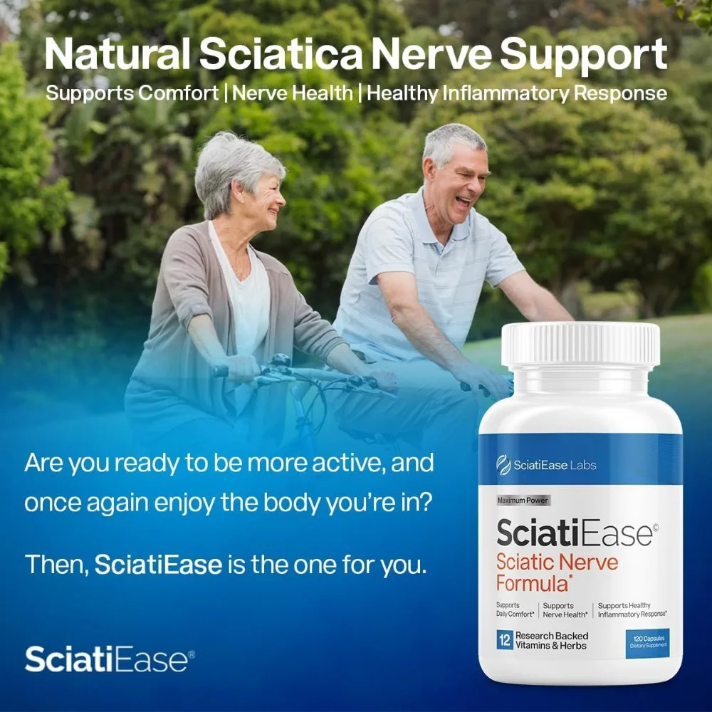 Sciatic Nerve Health Support - Supplement AlphaPalm, Pea, Vitamin B Complex, Alpha Lipoic Acid 300 Mg Nerve Support Formula