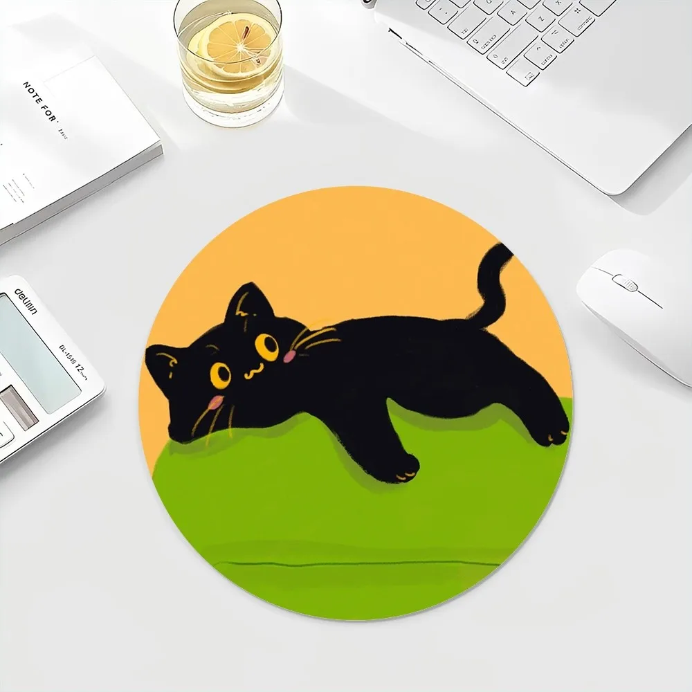 Cat Mousepad INS matras Keyboard bulat pasang alas meja kabinet siswa alas cangkir alas mouse Desktop Dekor rumah