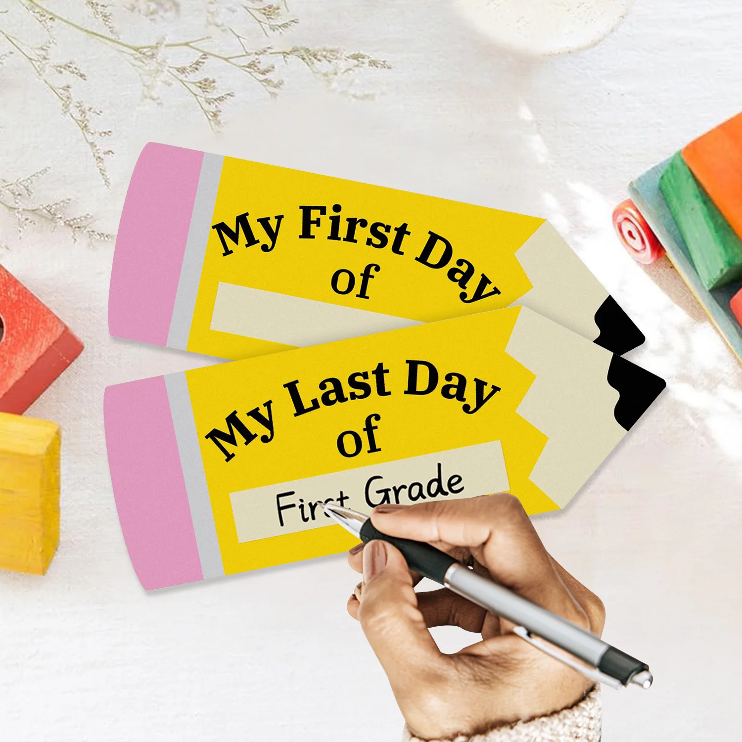 

Cute Pencil Wooden Ornament for First Day of School Back to School Party Background Decoration Ideal for School Events
