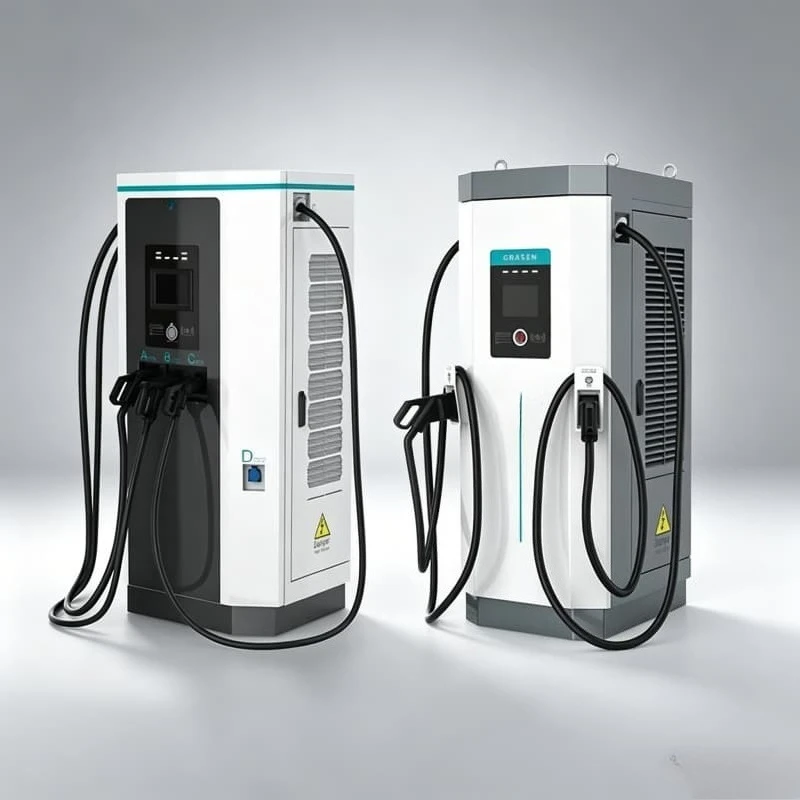 Ev Charging Pile Dc Fast Charger 60kw Level 3 Solar Ev Charger Charging Station Outdoor Public Use 7 Inch Display Customized
