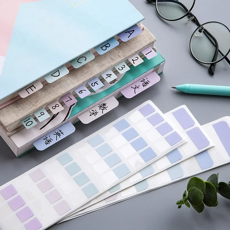 10 Sheets Sticky Index Tabs Writable File Tabs Flags Notebook Books Page Markers Labels Classify Files Lable Stickers