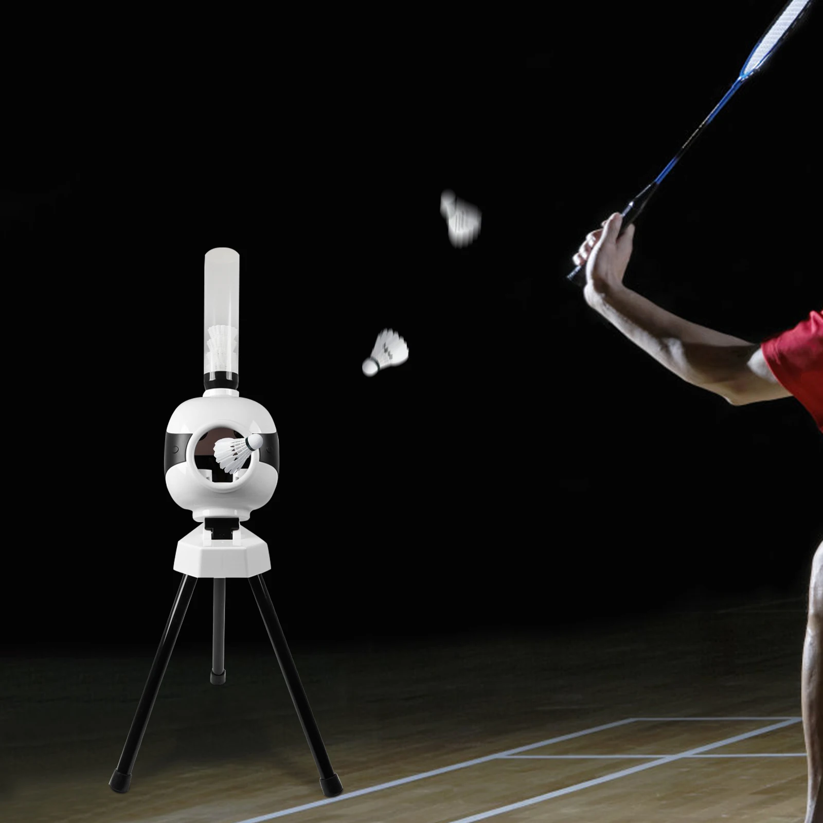 Portable Badminton Serve Machine Professional Badminton Training Machine for Indoor & Outdoor Training