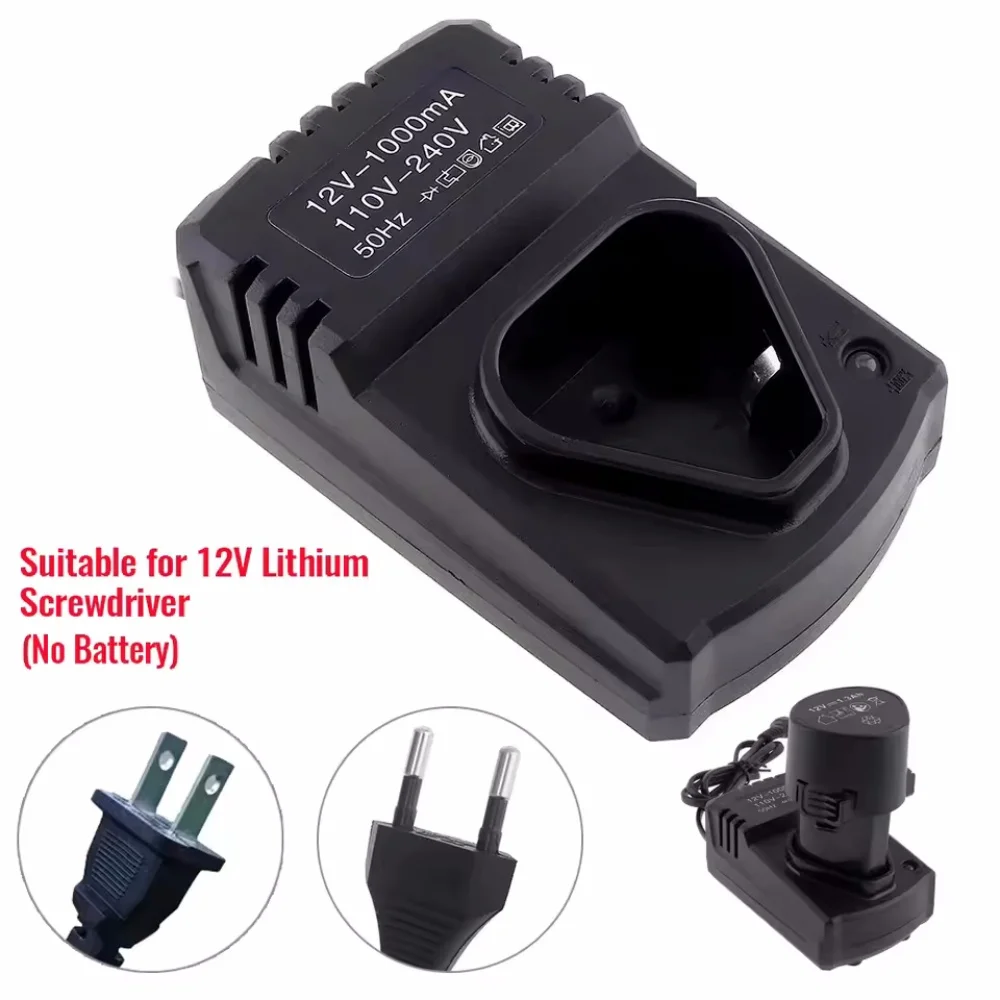 12V Electric Drill Charger Charger Li-ion Rechargeable US/EU Charger Portable Rechargeable Lithium Drill Air Tool Accessories