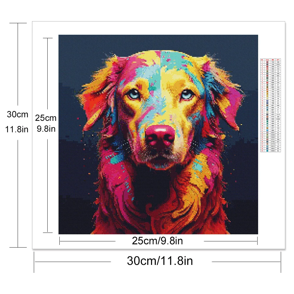 Momoart New Arrival Diamond Mosaic Dog 5D DIY Beaded Painting Animal Picture Rhinestones Embroidery Colorful Wall Decor