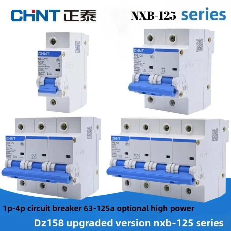 

Chint NXB-125 High-Power Miniature Circuit Breaker - 1P 2P 3P 4P 63-125A Air Switch for Household Replace DZ158