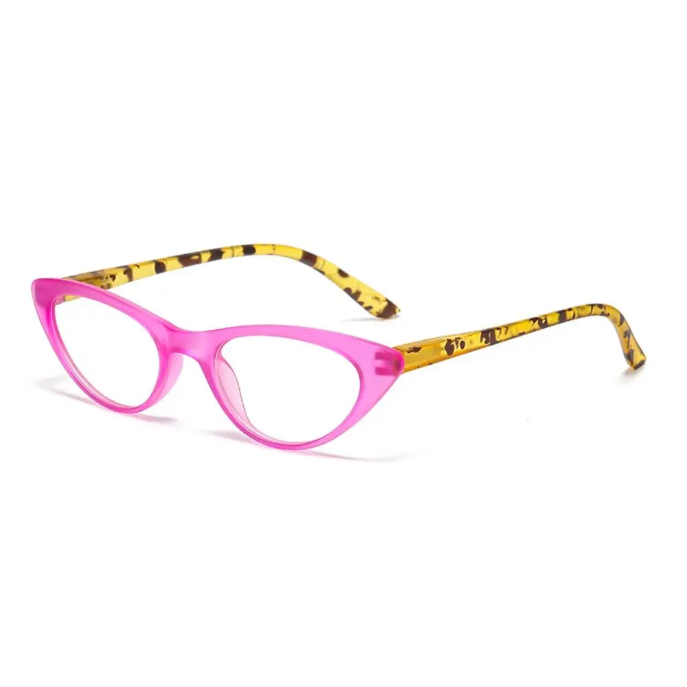 New Fashion Anti Blue Light Glasses Ultra Light Vintage Cat Eye Glasses Small Frame Leopard Color Reading Eyewear